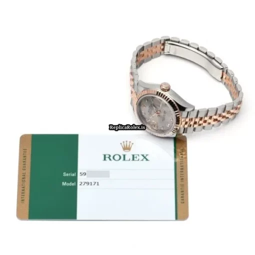 Defect Fake Rolex Lady-datejust 279171g Caliber 2236 Automatic Movement 28mm Steel Case Womens Watch - Image 5
