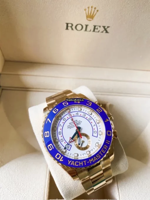 Ideal Replica Rolex Yacht-master II 116688 Caliber 4161 Automatic Movement 44mm Yellow Gold Case Mens/unisex Watch - Image 7