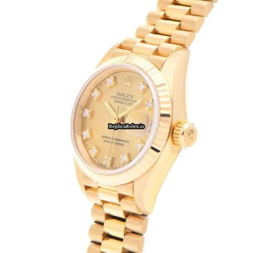 Offering Fake Rolex Lady-datejust 69178g Automatic Movement 26mm Yellow Gold Case Womens Watch - Image 2