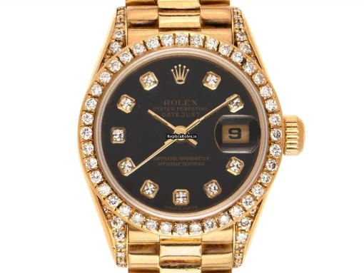 Appealing Copies Rolex Lady-datejust 69138 Caliber 2135 Automatic Movement 26mm Yellow Gold Case Mens/unisex Watch