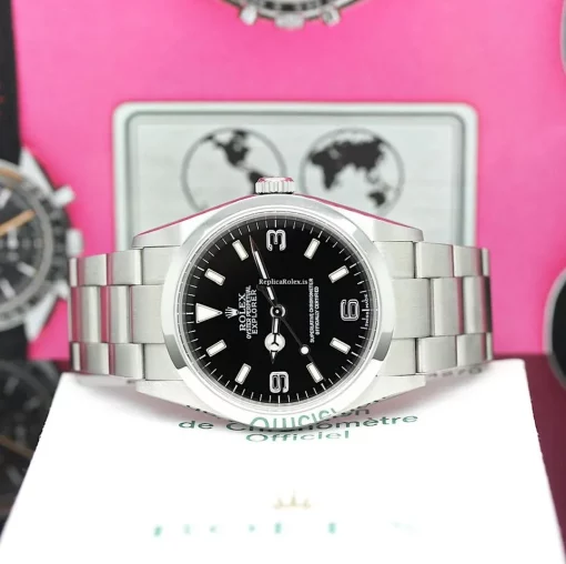 Well Made Replica Rolex Explorer 114270 Caliber 3130 Automatic Movement 38x43mm Steel Case Mens/unisex Watch - Image 3