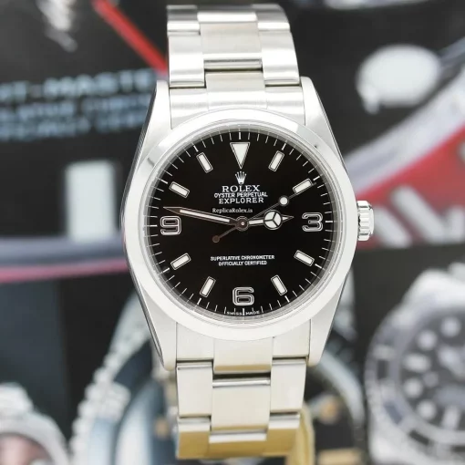 Well Made Replica Rolex Explorer 114270 Caliber 3130 Automatic Movement 38x43mm Steel Case Mens/unisex Watch - Image 5