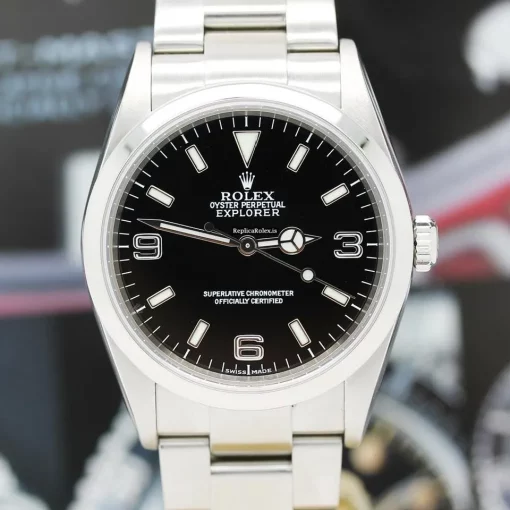 Well Made Replica Rolex Explorer 114270 Caliber 3130 Automatic Movement 38x43mm Steel Case Mens/unisex Watch - Image 6
