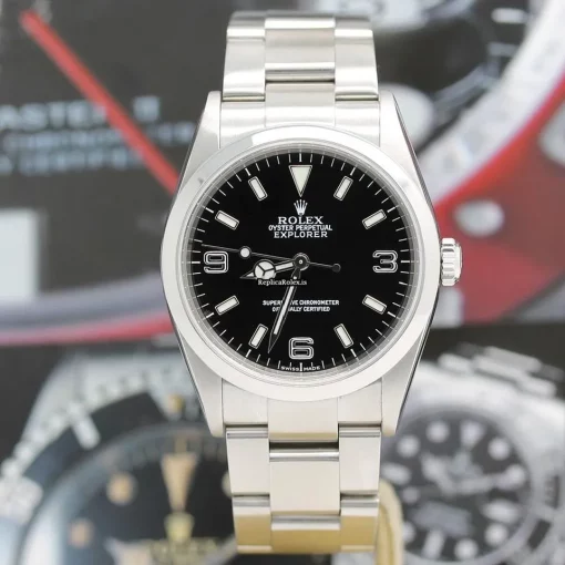 Well Made Replica Rolex Explorer 114270 Caliber 3130 Automatic Movement 38x43mm Steel Case Mens/unisex Watch - Image 7