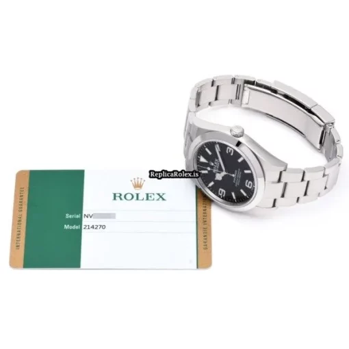 Ideal Fake Rolex Explorer 214270 Caliber 3132 Automatic Movement 39mm Steel Case Watch - Image 5