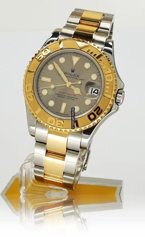 Fabulous Replica Rolex Yacht-master 168623 Caliber 2235 Automatic Movement 35mm Gold/steel Case Mens/unisex Watch - Image 2
