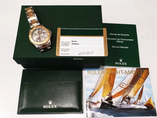 Fabulous Replica Rolex Yacht-master 168623 Caliber 2235 Automatic Movement 35mm Gold/steel Case Mens/unisex Watch - Image 4