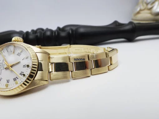 Distinctive Fake Rolex Lady-datejust 6917 Caliber 2135 Automatic Movement 26mm Yellow Gold Case Womens Watch - Image 9