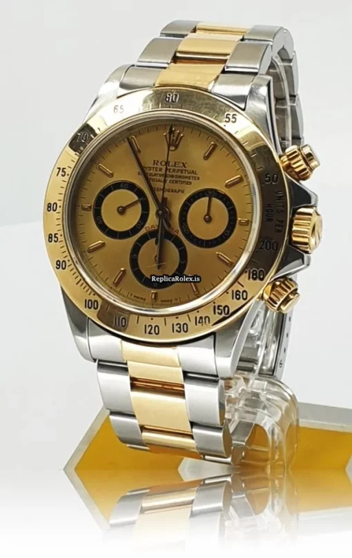 High-end Knockoff Rolex Daytona 16523 Caliber 4030 Automatic Movement 40mm Gold/steel Case Mens/unisex Watch - Image 2