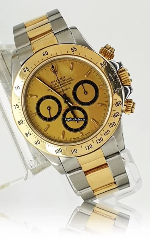 High-end Knockoff Rolex Daytona 16523 Caliber 4030 Automatic Movement 40mm Gold/steel Case Mens/unisex Watch - Image 3