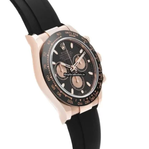 Affordable Replica Rolex Daytona 116515ln Caliber 4130 Automatic Movement 40mm Rose Gold Case Watch - Image 3