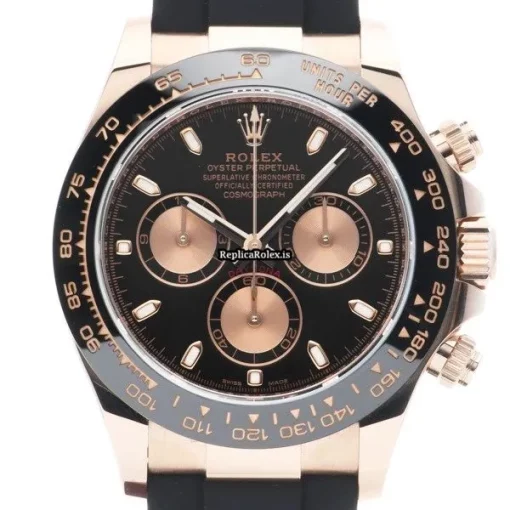 Affordable Replica Rolex Daytona 116515ln Caliber 4130 Automatic Movement 40mm Rose Gold Case Watch - Image 6