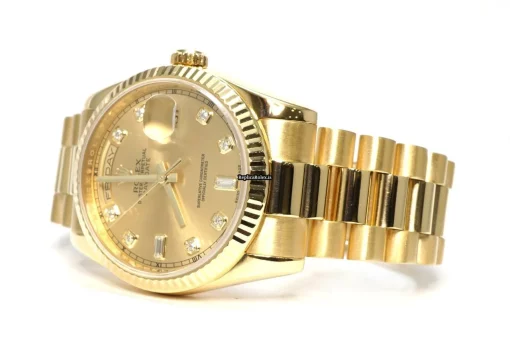 Fine Fake Rolex Day-date 36 118238 Caliber 3155 Automatic Movement 36mm Yellow Gold Case Mens/unisex Watch - Image 2