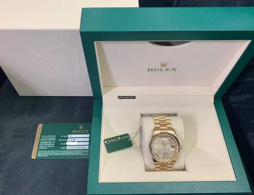 Fine Fake Rolex Day-date 36 118238 Caliber 3155 Automatic Movement 36mm Yellow Gold Case Mens/unisex Watch - Image 8