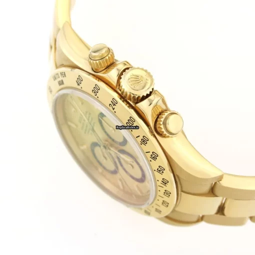 Terrific Fake Rolex Daytona 16528 Automatic Movement 40mm Yellow Gold Case Watch - Image 3