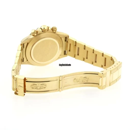 Terrific Fake Rolex Daytona 16528 Automatic Movement 40mm Yellow Gold Case Watch - Image 8