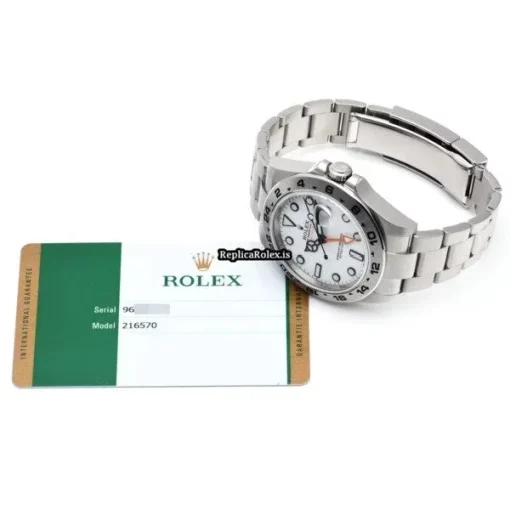 Swiss Replica Rolex Explorer II 216570 Caliber 3187 Automatic Movement 42mm Steel Case Watch - Image 5