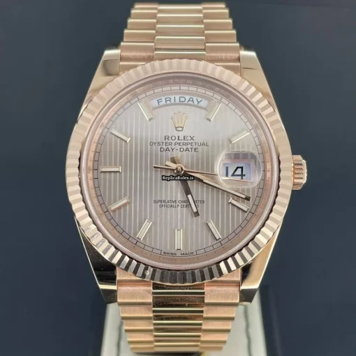 Reliable Replica Rolex Day-date 40 228235 Caliber 3255 Automatic Movement 40mm Rose Gold Case Mens/unisex Watch - Image 2