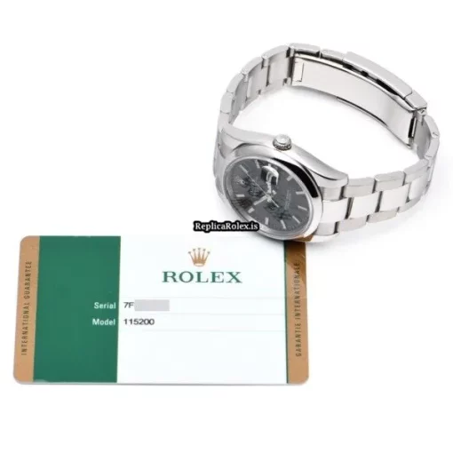 Quality Replica Rolex Oyster Perpetual Date 115200 Caliber 3135 Automatic Movement 34mm Steel Case Watch - Image 5