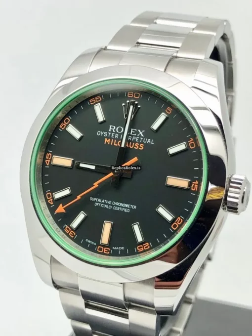 Fabulous Fake Rolex Milgauss 116400gv Caliber 3131 Automatic Movement 40mm Steel Case Mens/unisex Watch - Image 4