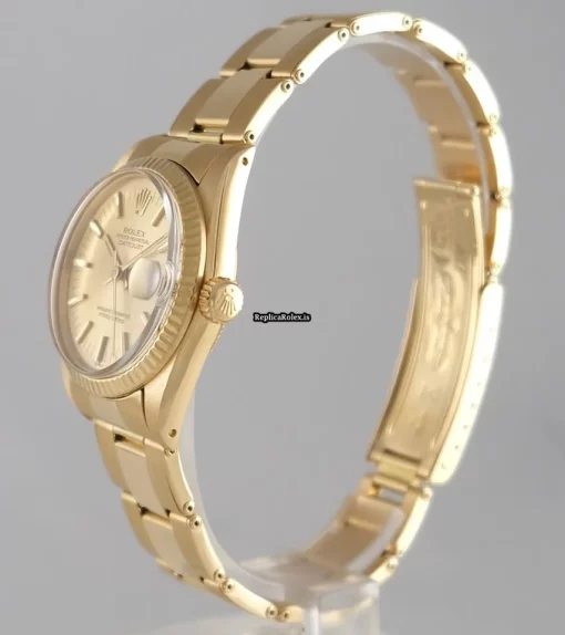 Inexpensive Replica Rolex Datejust 6827 Automatic Movement 30mm Yellow Gold Case Mens/unisex Watch - Image 3