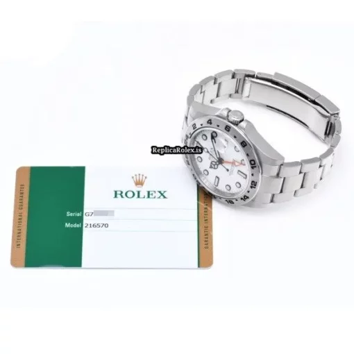 Recommend Fake Rolex Explorer II 216570 Caliber 3187 Automatic Movement 42mm Steel Case Watch - Image 5