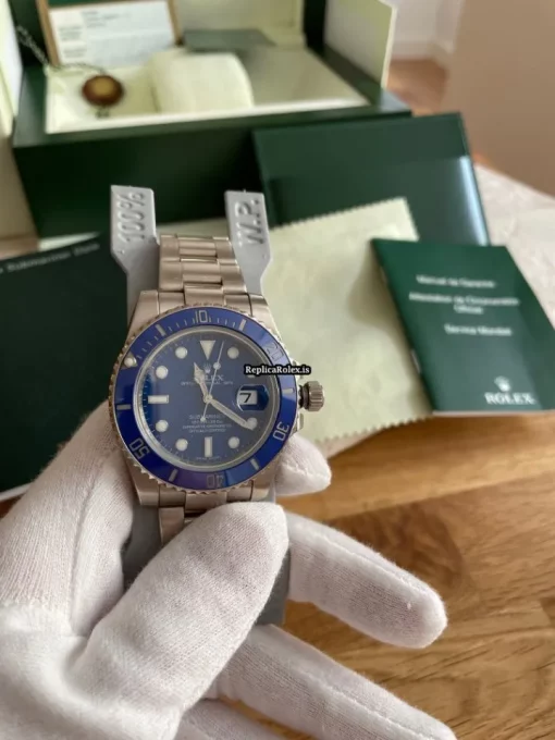 Attractive Replica Rolex Submariner Date 116619lb Caliber 3135 Automatic Movement 40mm White Gold Case Mens/unisex Watch - Image 12