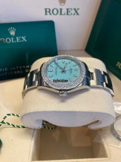 Suitable Fake Rolex Oyster Perpetual 31 277200 Caliber 2232 Automatic Movement 31mm Steel Case Womens Watch - Image 4