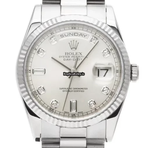 Appealing Copy Rolex Day-date 36 118239a Caliber 3155 Automatic Movement 36mm White Gold Case Watch - Image 6