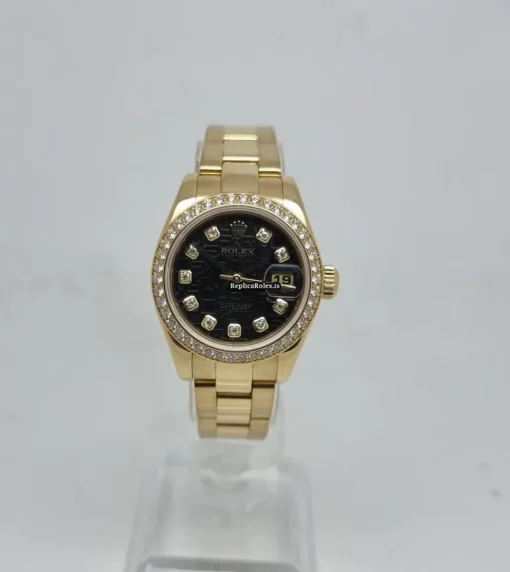 Aaa Replica Rolex Lady-datejust 179138 Automatic Movement 26mm Yellow Gold Case Womens Watch - Image 3