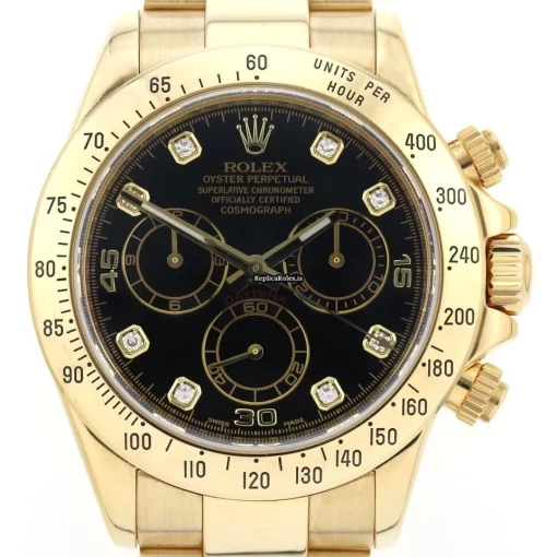 Suitable Fake Rolex Daytona 116528 Automatic Movement 40mm Yellow Gold Case Watch - Image 2