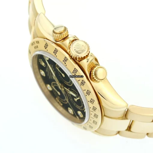 Suitable Fake Rolex Daytona 116528 Automatic Movement 40mm Yellow Gold Case Watch - Image 3