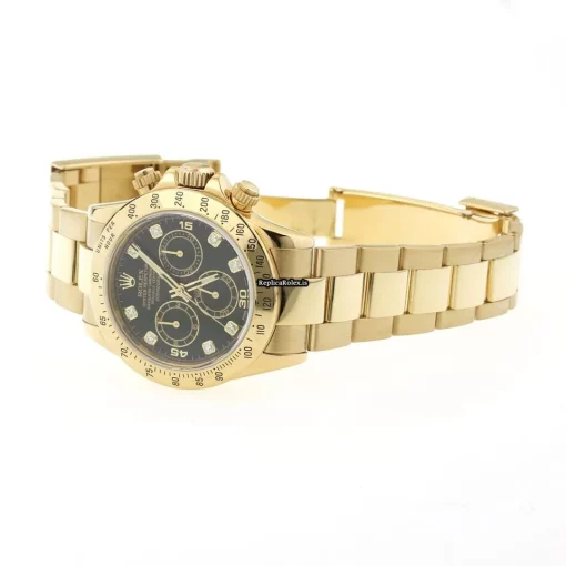 Suitable Fake Rolex Daytona 116528 Automatic Movement 40mm Yellow Gold Case Watch - Image 7