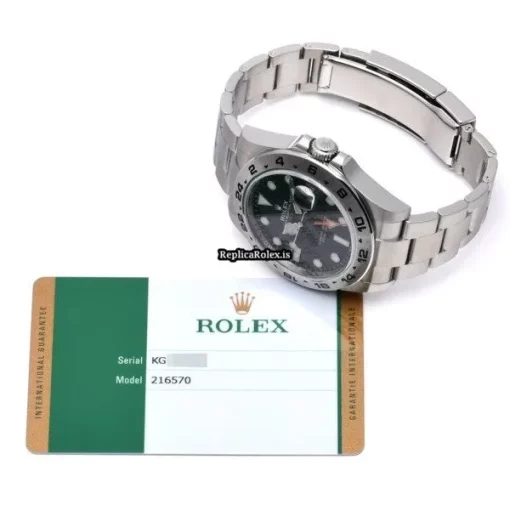 Trustworthy Replica Rolex Explorer II 216570 Caliber 3187 Automatic Movement 42mm Steel Case Watch - Image 5