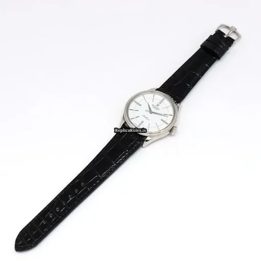 Suitable Fake Rolex Cellini Time 50509 Caliber 3132 Automatic Movement 39mm White Gold Case Watch - Image 12