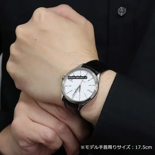 Suitable Fake Rolex Cellini Time 50509 Caliber 3132 Automatic Movement 39mm White Gold Case Watch - Image 15