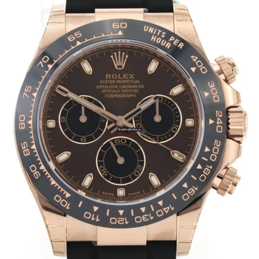 Suitable Replica Rolex Daytona 116515ln Automatic Movement 40mm Rose Gold Case Watch - Image 2