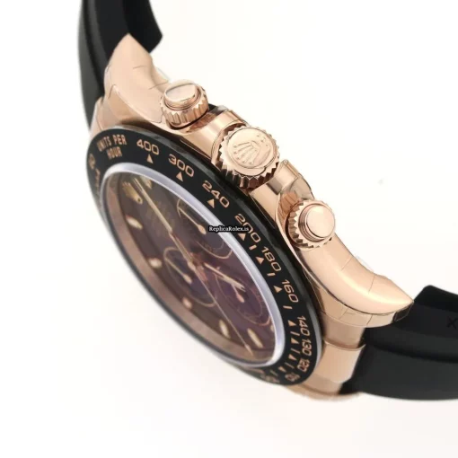 Suitable Replica Rolex Daytona 116515ln Automatic Movement 40mm Rose Gold Case Watch - Image 3