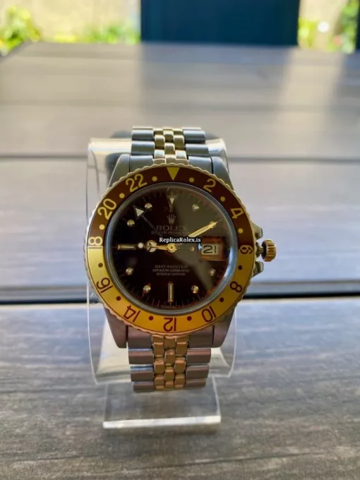 Cool Replica Rolex Gmt-master 16753 Caliber 3075 Automatic Movement 40mm Gold/steel Case Mens/unisex Watch - Image 7