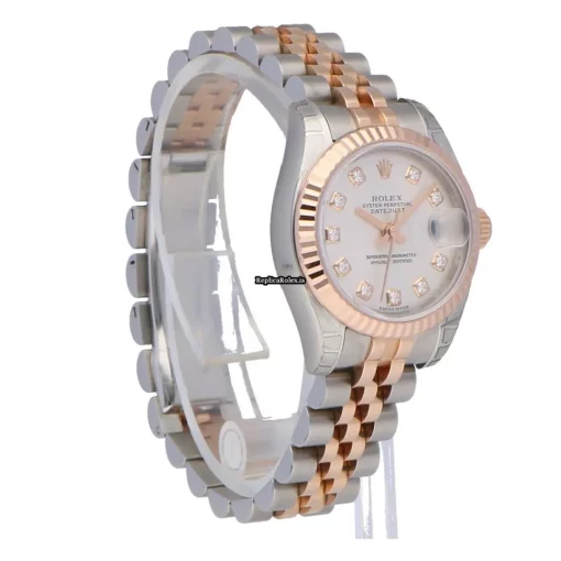 High-end Copies Rolex Lady-datejust 179171 Automatic Movement 26mm Gold/steel Case Womens Watch - Image 8