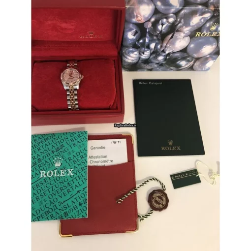 High-end Copies Rolex Lady-datejust 179171 Automatic Movement 26mm Gold/steel Case Womens Watch - Image 9