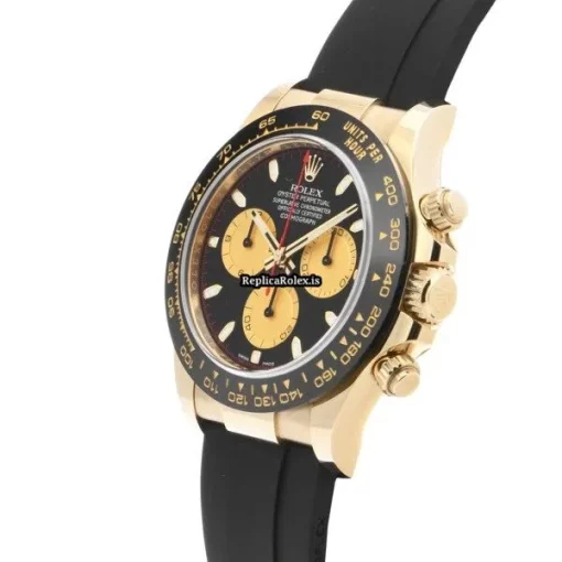 Wholesale Replica Rolex Daytona 116518ln Caliber 4130 Automatic Movement 40mm Yellow Gold Case Watch - Image 2