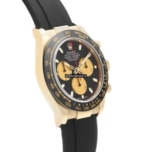 Wholesale Replica Rolex Daytona 116518ln Caliber 4130 Automatic Movement 40mm Yellow Gold Case Watch - Image 3