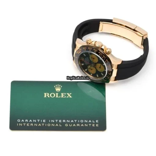 Wholesale Replica Rolex Daytona 116518ln Caliber 4130 Automatic Movement 40mm Yellow Gold Case Watch - Image 5
