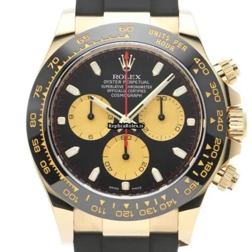 Wholesale Replica Rolex Daytona 116518ln Caliber 4130 Automatic Movement 40mm Yellow Gold Case Watch - Image 6