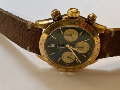 Reliable Fake Rolex Daytona 6265 Caliber 727 Manual Winding Movement 37mm Yellow Gold Case Mens/unisex Watch - Image 11