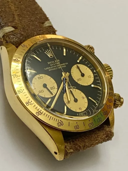 Reliable Fake Rolex Daytona 6265 Caliber 727 Manual Winding Movement 37mm Yellow Gold Case Mens/unisex Watch - Image 3