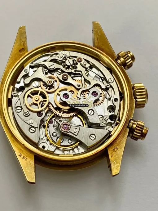 Reliable Fake Rolex Daytona 6265 Caliber 727 Manual Winding Movement 37mm Yellow Gold Case Mens/unisex Watch - Image 4