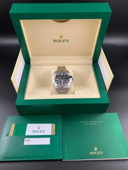 Great Knockoff Rolex Explorer II 216570 Caliber 3187 Automatic Movement 42mm Steel Case Mens/unisex Watch - Image 6