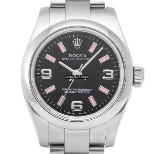 Stylish Replica Rolex Oyster Perpetual 26 176200 Caliber 2231 Automatic Movement 26mm Steel Case Womens Watch - Image 6